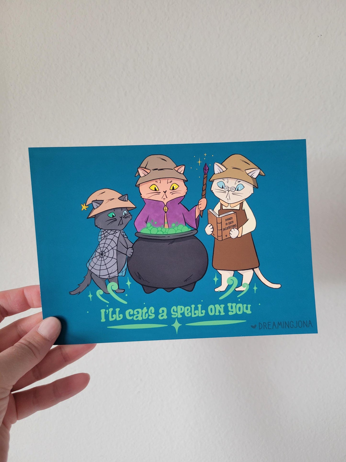 Spell Catsers | Spooky Cat Art Print 5 x 7