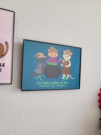 Spell Catsers | Spooky Cat Art Print 5 x 7
